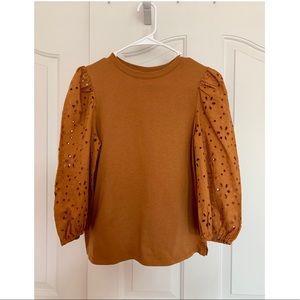 A New Day Eyelet 3/4 Sleeve Top NWT